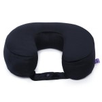 VIAGGI Black U Shaped Memory Foam Travel Neck and Neck Pain Relief Comfortable Super Soft Orthopedic Cervical Pillows